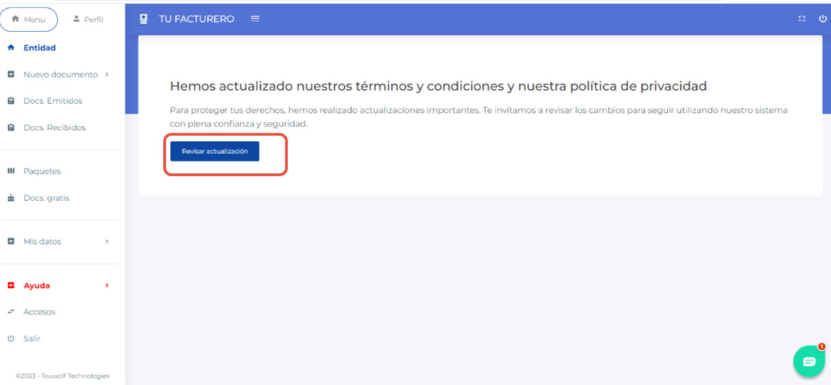 Revisar actualización